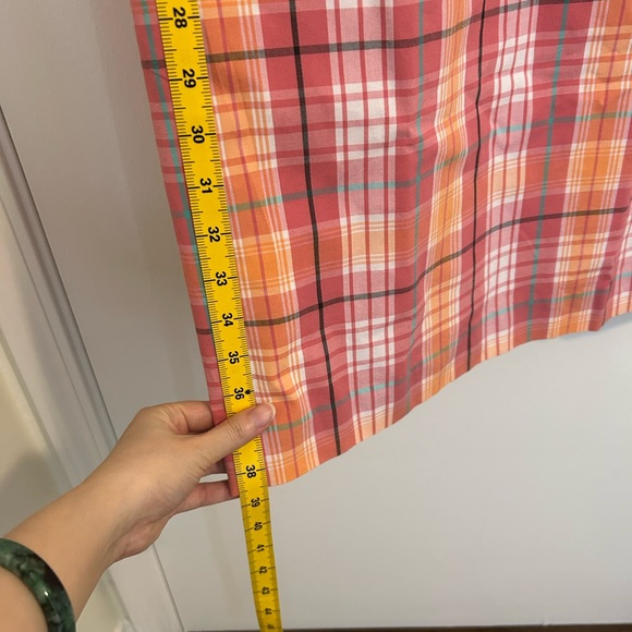 🩷🧡Ann Taylor Plaid Midi Dress in Pink and Orange size 8 Like New - Picture 3 of 7